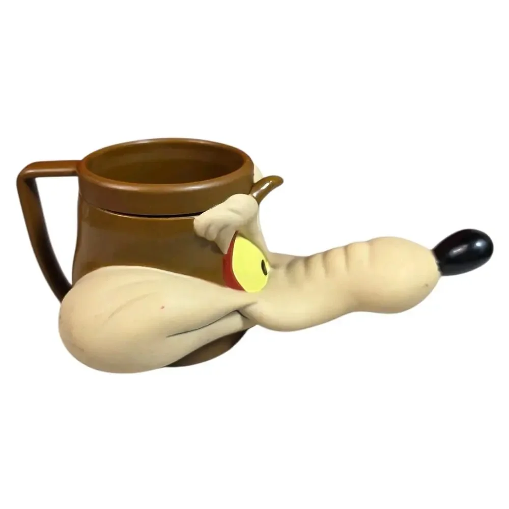 Vintage Wiley Wile E Coyote Looney Tunes 3D Cup Mug 1993 Long Nose